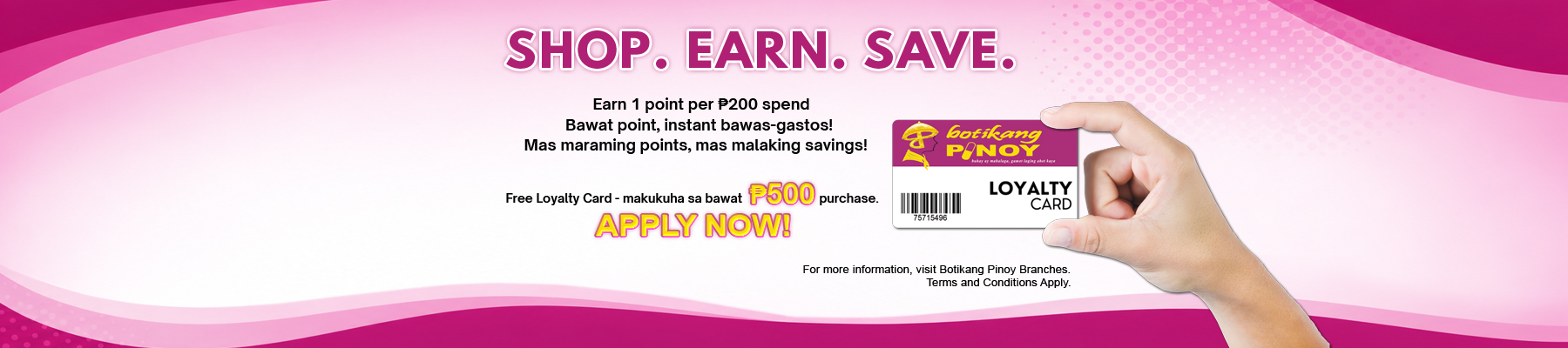 Shop. Earn. Save. — Free Loyalty Card